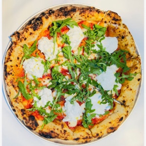 Margharita Burrata Pizza.
