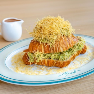 Pistachio Kunafa Croissants