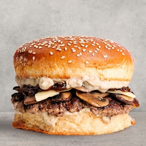 Swiss Mushroom Melt Burger