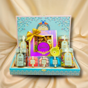 Baby Pink Peacock Basket - Medium