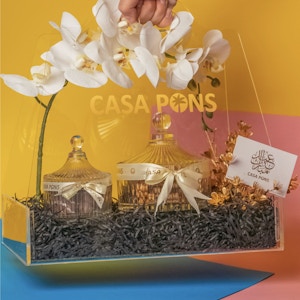 Gold Acrylic Eid Box بوكس اكريليك ذهبى للعيد المبارك