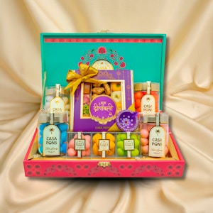 Pink Turquoise Mandela Basket - Medium