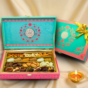 Pink Turquoise Mandela Box - Medium