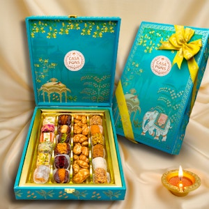 Vertical Turquoise Elephant - Medium