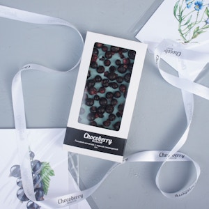 Blue Chocolate Bar with Dry Blueberries