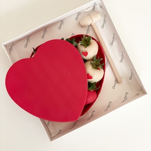 Heart Shape Red Chocolate "I Love You"