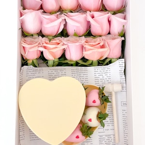 Mini MoP Package with White heart Shape "Customize your lid"