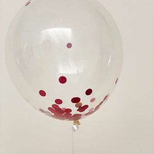 Transparent with Red Confetti
