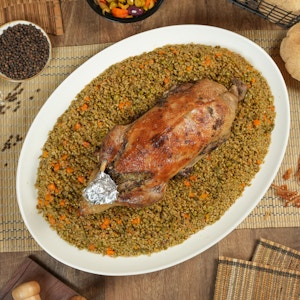 Duck Stuffed W Fereek بطة محشيه فريك