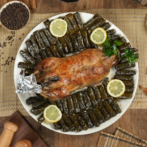 Duck Stuffed W Vine Leaves بطة محشيه ورق عنب