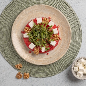 Watermelon Rocca & Feta Salad سلطة بطيخ بالروكا والفيتا