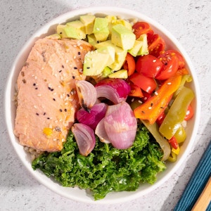 Baked Salmon Cilantro Bowl