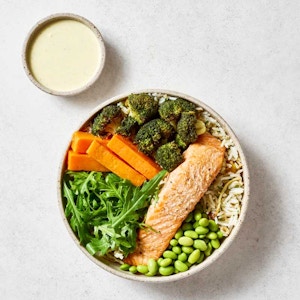 Baked Salmon & Fennel Rice Bowl