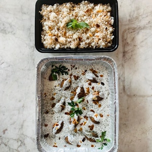 Family Main Course Kibbeh bel Laban with Rice (for 3) ( عرض عائلي طبق يومي كبه بالبن مع الرز ل 3 أشخاص )