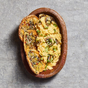 Scrambled Eggs With Mushroom & Herbs Served With Vegetable Plate