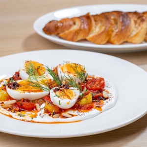 Turkish labneh with Boiled Egg