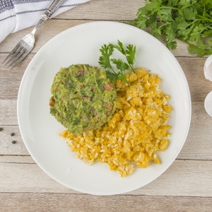Scrambled Eggs With Guacamole By Kale