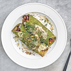 Sundried Tomato & Spinach Crepes