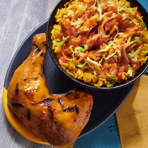 1/4 Chicken + Hotpot with Spicy Rice