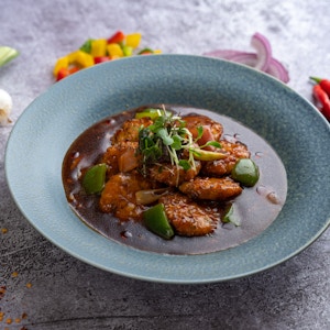 Golden Fried Vegetables Cake