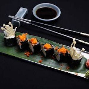 Three Mushroom Maki Roll