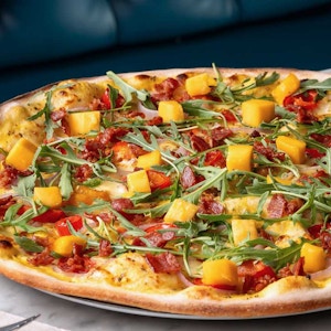 Crispy Bacon & Mango Pizza