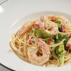 Spaghetti King Prawns Piccante