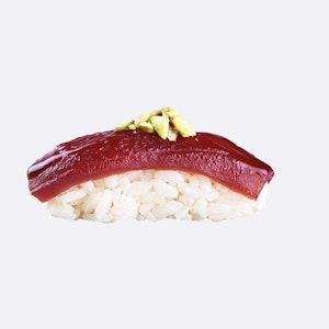 Nigiri de Atún Rojo, Teriyaki y Pistacho
