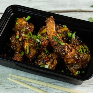 Prawns With Dry Chili & Burnt Garlic