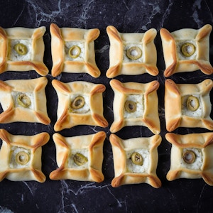 Cheese Bouchee with Mint